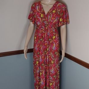 Julia Paisley Patterned Maxi Dress